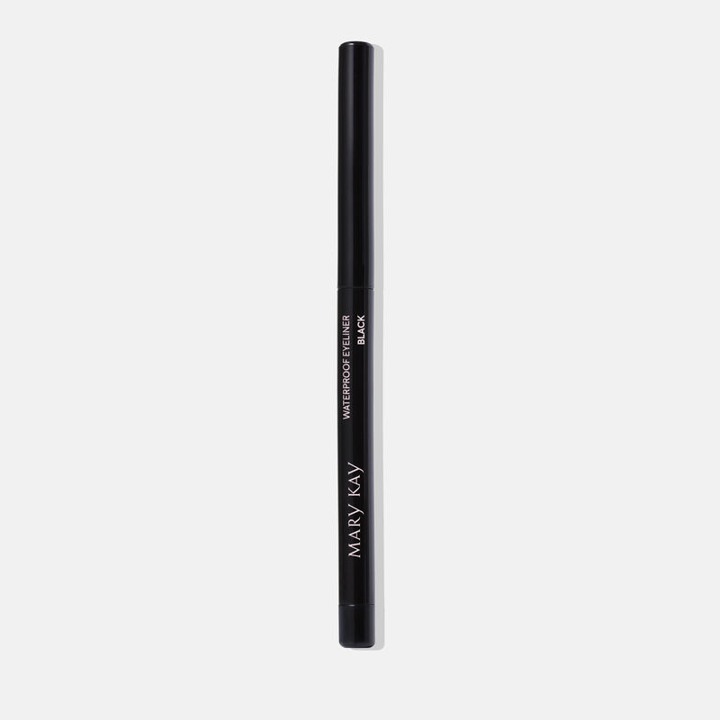 Capped Mary Kay Waterproof Eyeliner in Black against plain background