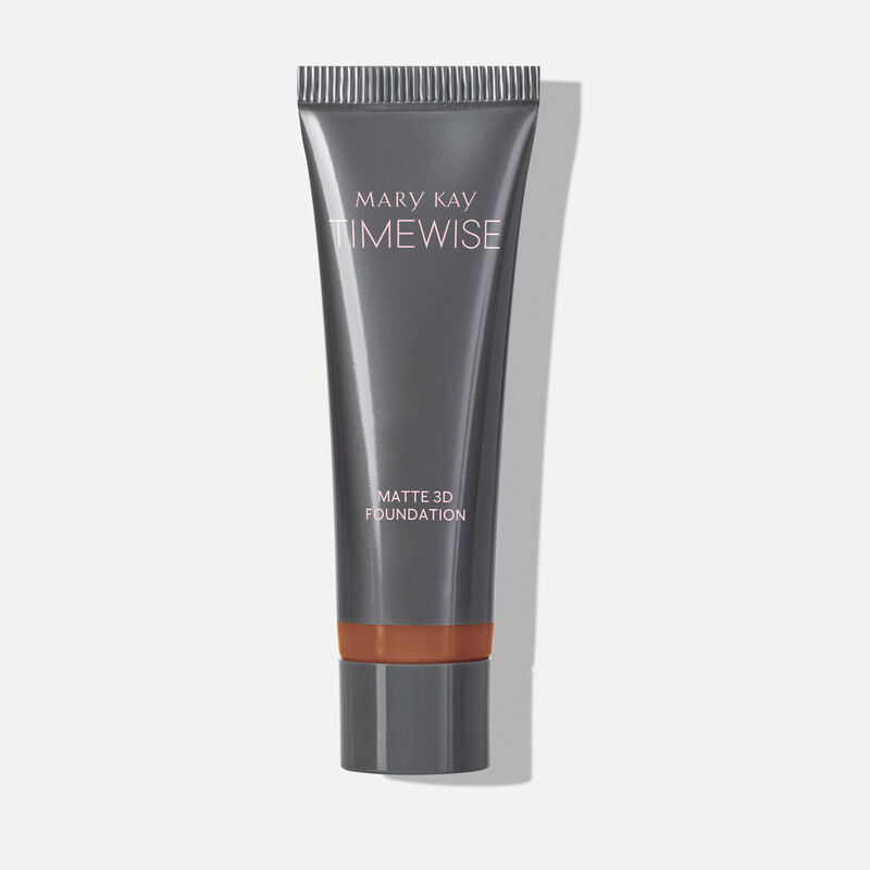Tube of TimeWise Matte 3D Foundation in the shade Bronze C 160 standing on its cap.