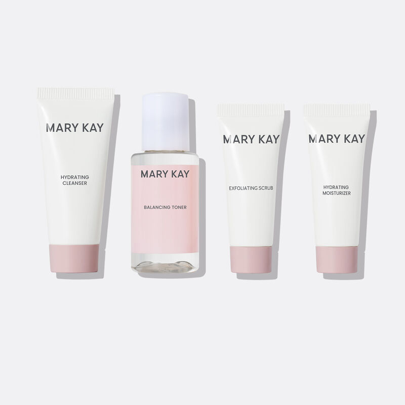 Mary Kay Skin Care Hydrating Go Set standing against plain background image number null