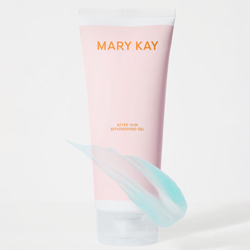 Bottle of Mary Kay&reg; After-Sun Replenishing Gel standing on its cap  image number null