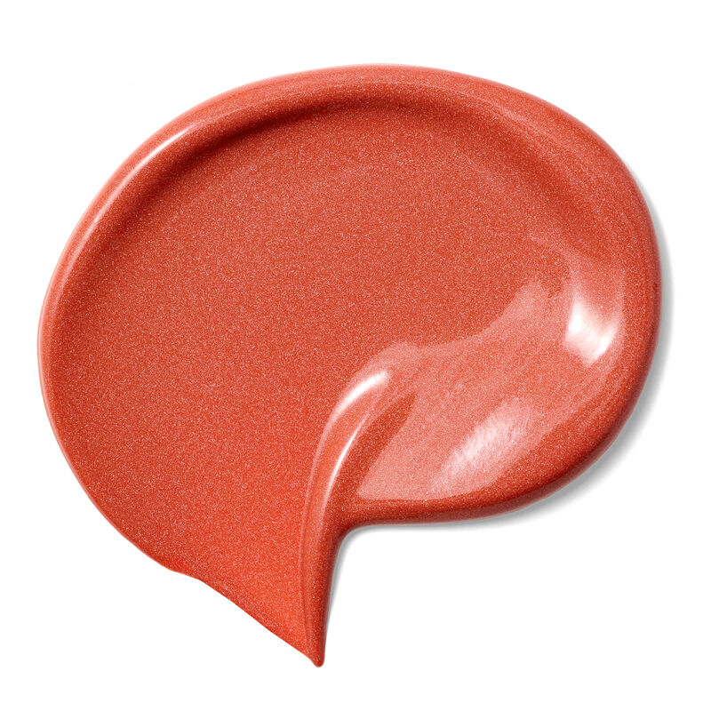 Swirling swipe of limited-edition Mary Kay Gel Cream Blush in Coral Kiss against white background